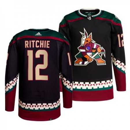 Arizona Coyotes Dresy Nick Ritchie 12 Adidas Černá Authentic - Pánské
